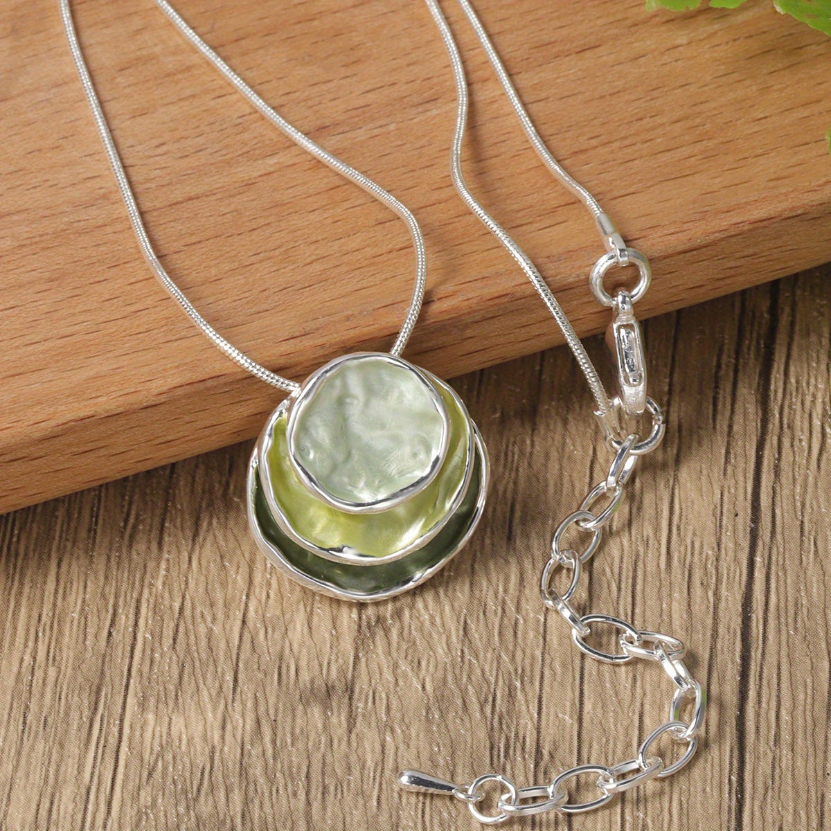 1pc Elegant Blue Enamel Pendant Necklace for Men - Zinc Alloy with Golden Accents, Twisted Rope Chain Design, Sophisticated Accessory for Formal or Casual Attire