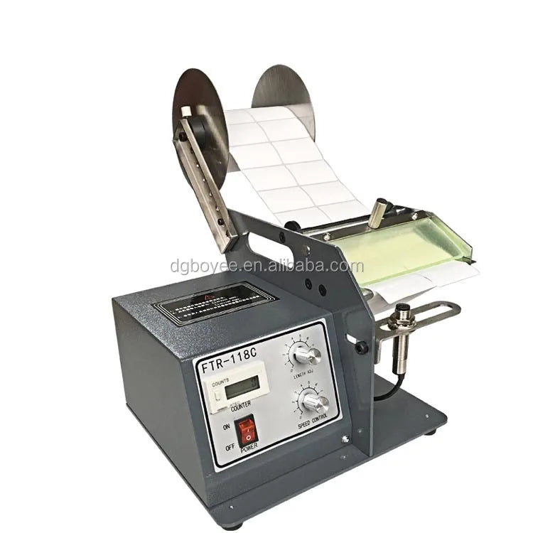 4-180mm Wide Automatic Label Dispenser FTR-118C Automatic Label Stripping Machine with Counting Function Label Peeling Machine