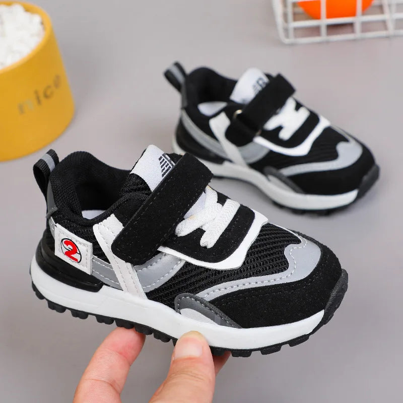 Fashion Kids Casual Light Mesh Sneakers Toddler Children Soft Bottom Breathable Walking Outdoor Shoes Boys Running Sports Shoes