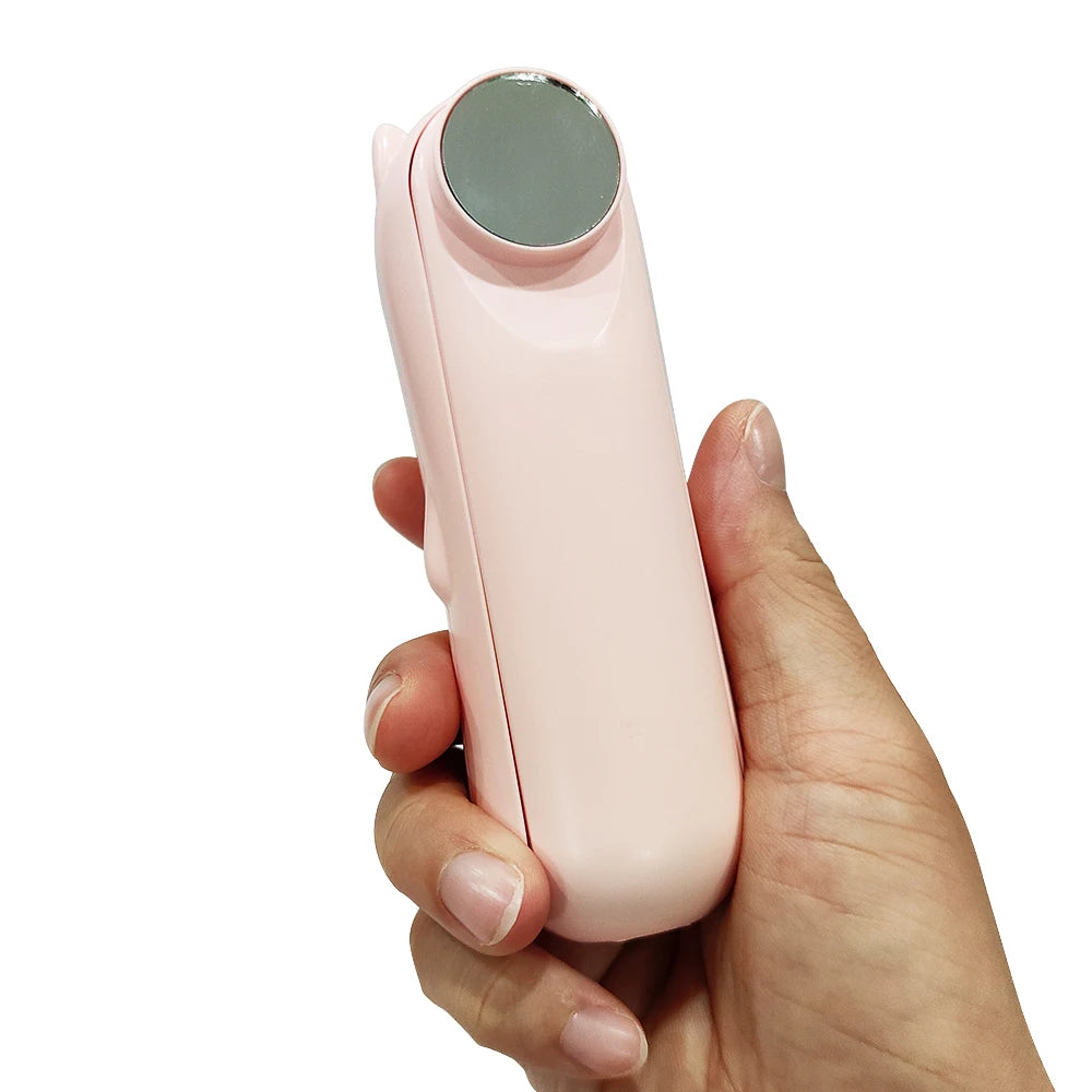 USB/Battery-Powered Foldable Neck Air Cooling Fan Easy Table Installation Household Hotel Outdoor Use Plastic Material Three