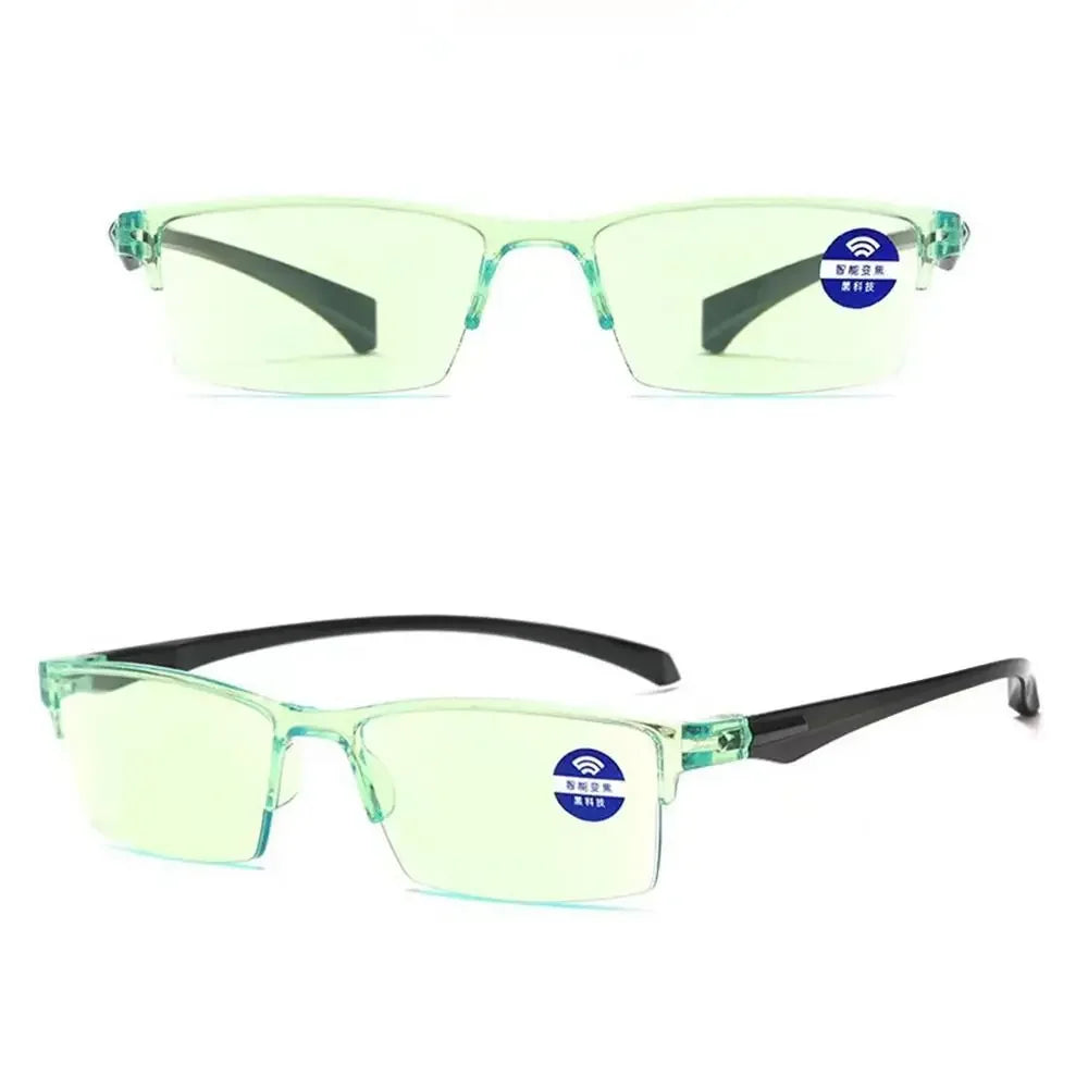 Smart Automatic Zoom Reading Glasses Anti Blue Ray Eyeglasses Autofocus Power Half-Rim Near Far Computer Glasses